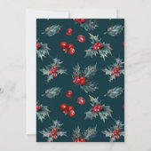 Mooie kerst vogel vakantie partij uitnodiging (Achterkant)