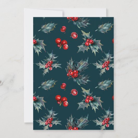 Mooie kerst vogel vakantie partij uitnodiging (Achterkant)