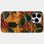 Mooie Kerst Western Faux Gereed Leather Case-Mate iPhone Case (Achterkant (horizontaal))