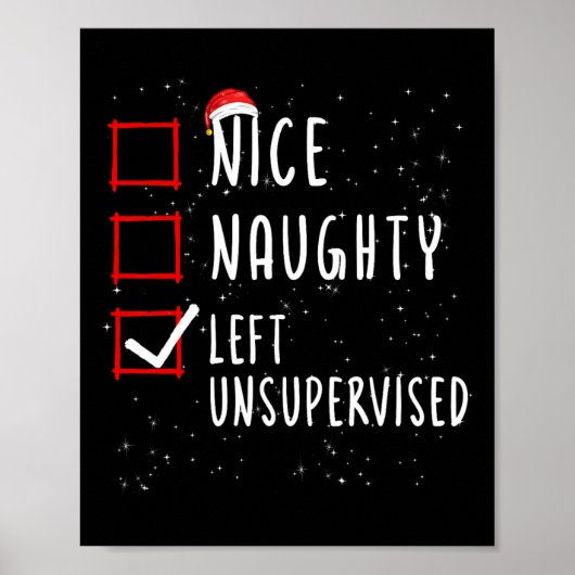 Mooie kerst zonder toezicht links poster (Voorkant)