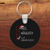 Mooie kerst zonder toezicht links sleutelhanger (Voorkant)