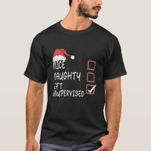 Mooie kerst zonder toezicht links t-shirt