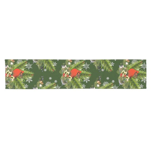 Mooie kerstachtige kerstachtige feestdag korte tafelloper (Horizontaal)