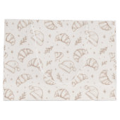 Mooie kerstbakkerij croissant patroon cadeautas (Achterkant)