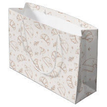 Mooie kerstbakkerij croissant patroon cadeautas