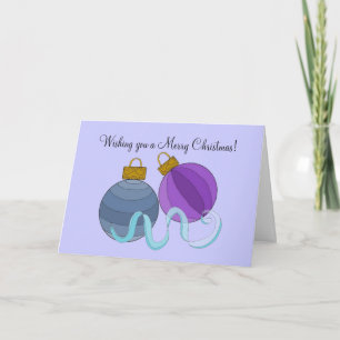Mooie Kerstballen Feestdagen Kaart