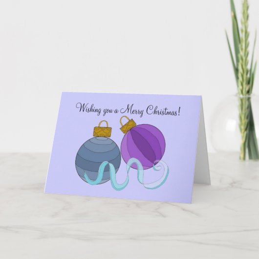 Mooie Kerstballen Feestdagen Kaart (Voorkant)