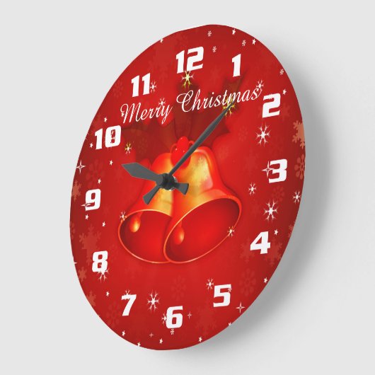 Mooie kerstballetjes, prettig kerstrood grote klok (Hoek)