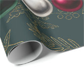 Mooie Kerstbalornament Cadeaupapier (Rol Hoek)