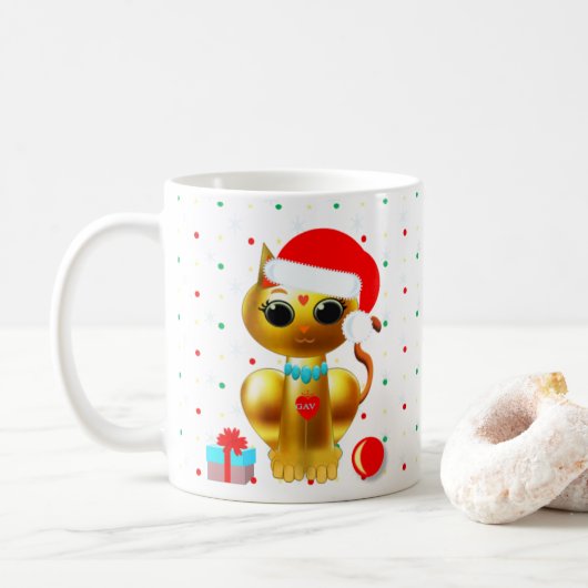 mooie kerstbeker koffiemok (Met donut)