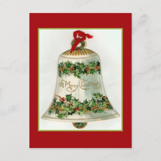 Mooie kerstbel feestdagenkaart (Voorkant)
