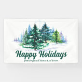 Mooie kerstbomen Aangepaste bedrijfspartij Spandoek (Horizontaal)