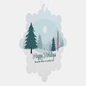 Mooie kerstbomen aangepaste zakelijke vakantie ornament kaart (Rechts)