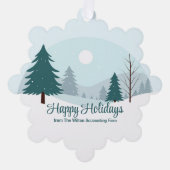 Mooie kerstbomen aangepaste zakelijke vakantie ornament kaart (Voorkant)