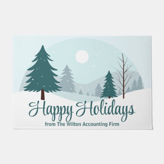 Mooie kerstbomen Custom Winter Business Deurmat (Voorkant)
