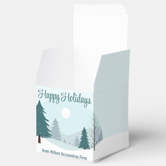 Mooie kerstbomen Mini Kerstfeestje Bedankdoosjes (Geopend)