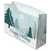 Mooie kerstbomen Winter feestelijke partij Groot Cadeauzakje (Achterkant Gekanteld)