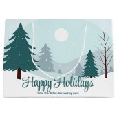 Mooie kerstbomen Winter Holidayfeest Groot Cadeauzakje (Voorkant)