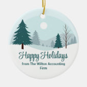 Mooie kerstbomen Winter Zakelijk Cadeau Keramisch Ornament (Voorkant)