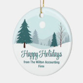 Mooie kerstbomen Winter Zakelijk Cadeau Keramisch Ornament (Links)