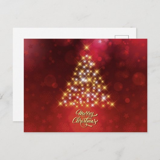 Mooie kerstboom briefkaart (Voorkant / Achterkant)