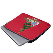 Mooie kerstboom Burgundy Electronics Bag Laptop Sleeve (Voorkant onderkant)
