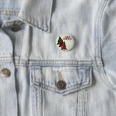 Mooie kerstboom, doordringend ronde button 3,2 cm (In situ)