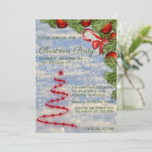 Mooie kerstboom kaart (Staand voorkant)