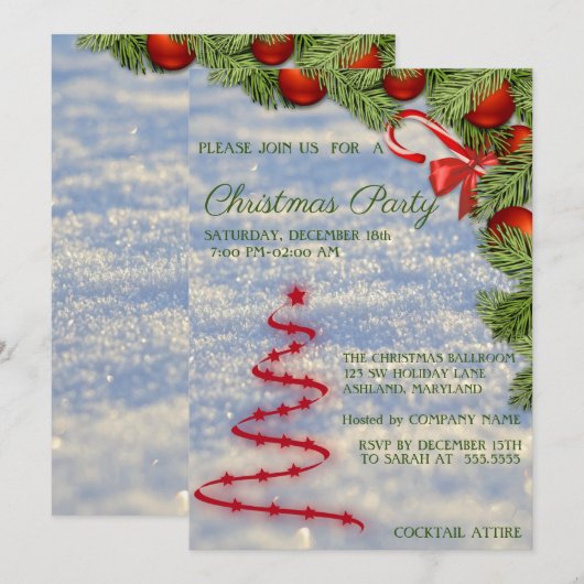 Mooie kerstboom kaart (Voorkant / Achterkant)