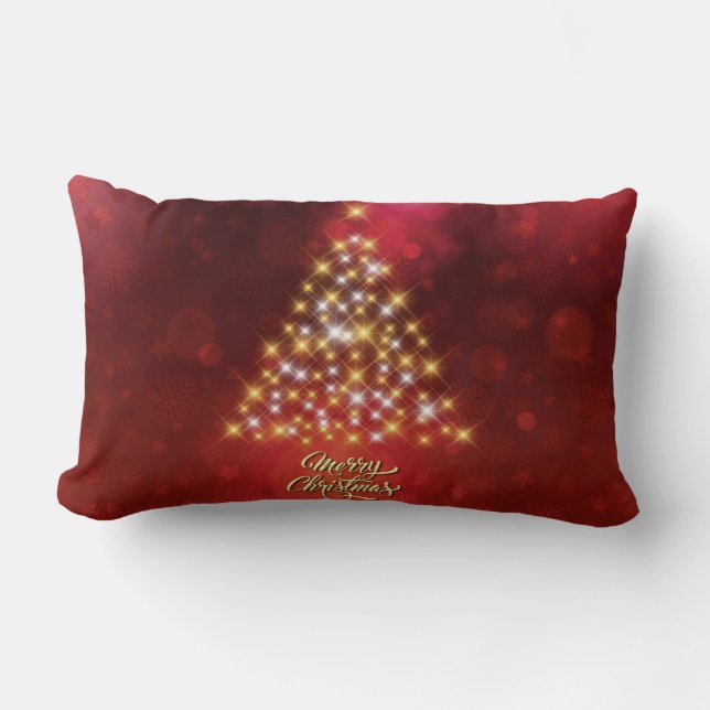 Mooie kerstboom kussen (Voorkant)