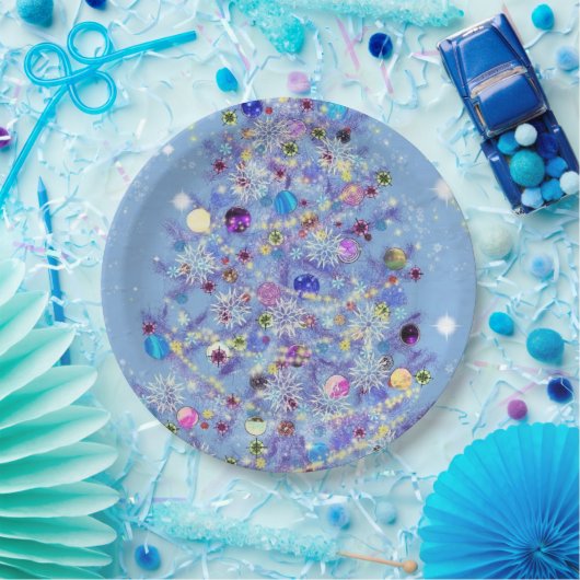 Mooie kerstboom papier Borden Papieren Bordje (Feest)