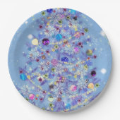 Mooie kerstboom papier Borden Papieren Bordje (Voorkant)