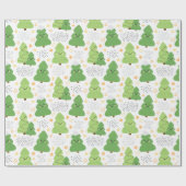Mooie kerstboom patroon cadeaupapier (Vlak)