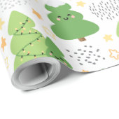 Mooie kerstboom patroon cadeaupapier (Rol Hoek)