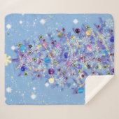 Mooie kerstboom sherpa deken (Voorkant (horizontaal))