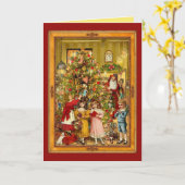 Mooie Kerstboom, Sinterklaas, Kinderen Klassiek Kaart (Gele Bloem)