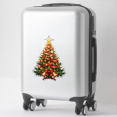 Mooie Kerstboom Sticker (Koffer)