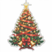 Mooie Kerstboom Sticker (Voorkant)