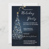 Mooie kerstboom vakantie feestuitnodiging kaart (Voorkant)