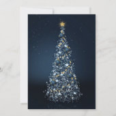 Mooie kerstboom vakantie feestuitnodiging kaart (Achterkant)