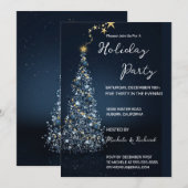 Mooie kerstboom vakantie feestuitnodiging kaart (Voorkant / Achterkant)