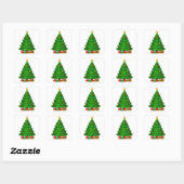 Mooie Kerstboom Vierkante Sticker (Vel)