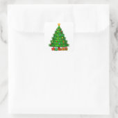 Mooie Kerstboom Vierkante Sticker (Tas)