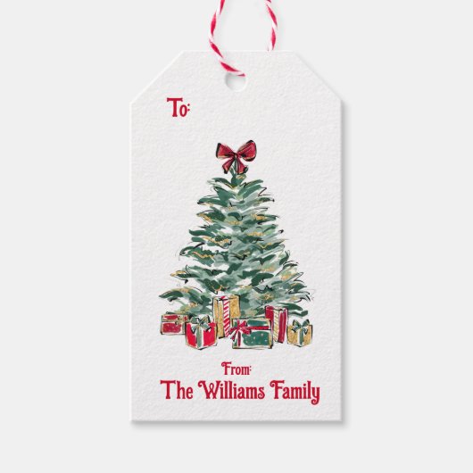 Mooie kerstboomcadeautjes Labels Cadeaulabel (Voorkant)