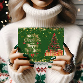 Mooie kerstboomgaard Holiday Briefkaart