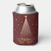 Mooie kerstboomillustratie blikjeskoeler (Blikje Achterkant)