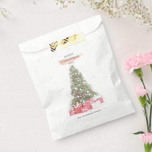 Mooie kerstboomkunst Waterverf Feestdagen Bedankzakje (Gezegeld)