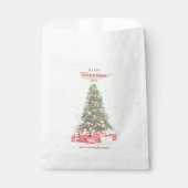 Mooie kerstboomkunst Waterverf Feestdagen Bedankzakje (Voorkant)