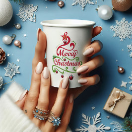 Mooie kerstboomversiering PAPER CUPS Papieren Bekers