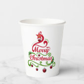 Mooie kerstboomversiering PAPER CUPS Papieren Bekers (Achterkant)